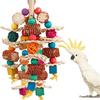 Large Parrot Chewing Toys Color Wooden Bird Cage Toy Natural Corn Nuts Parrot Toy for African Grey