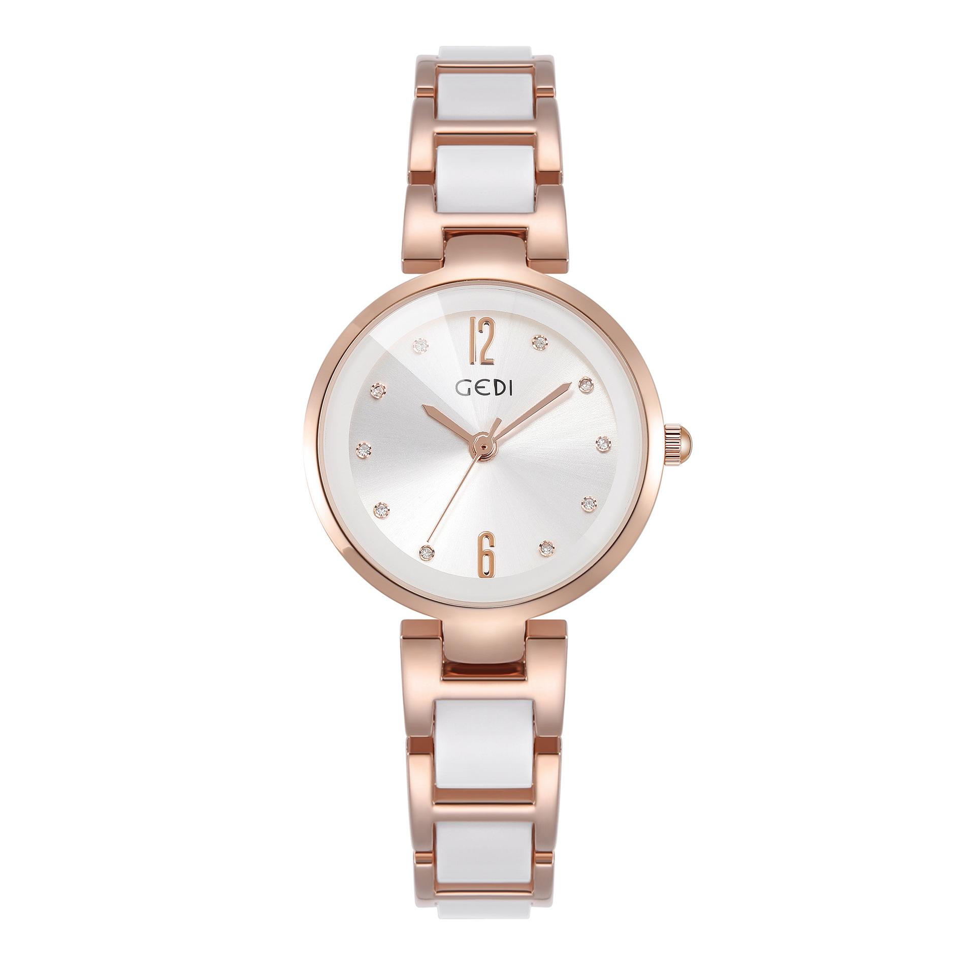 Imitation Ceramic Medieval Watch, Simple Temperament Disc Quartz Watch, Waterproof Women S Quartz Watch