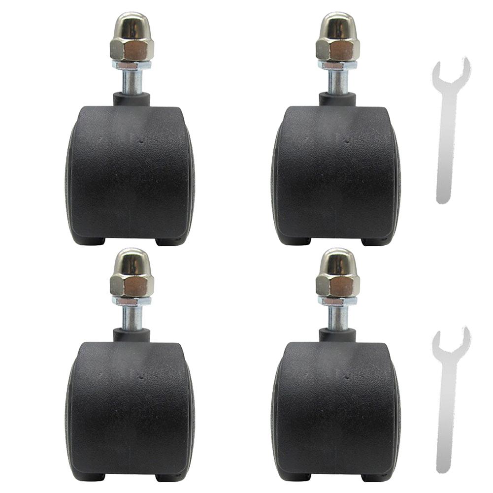 4PCS Casters Heater Wheels Electric Oil Heater Threaded Stem Rotatable Caster Furniture Swivel Caster Platform Trolley Accessory