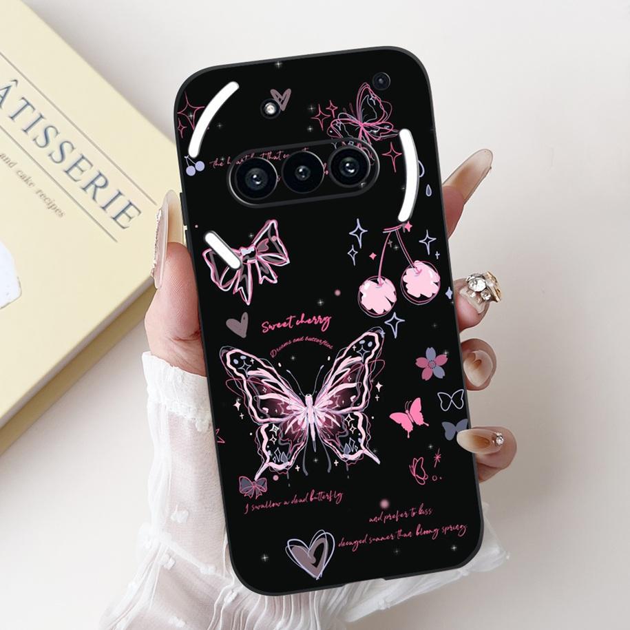 For Nothing Phone 3A Case A059 Cover Fashion Flower Soft Silicone Black Shockproof Cover On Nothing Phone3A 3 A 3APro A059P Capa