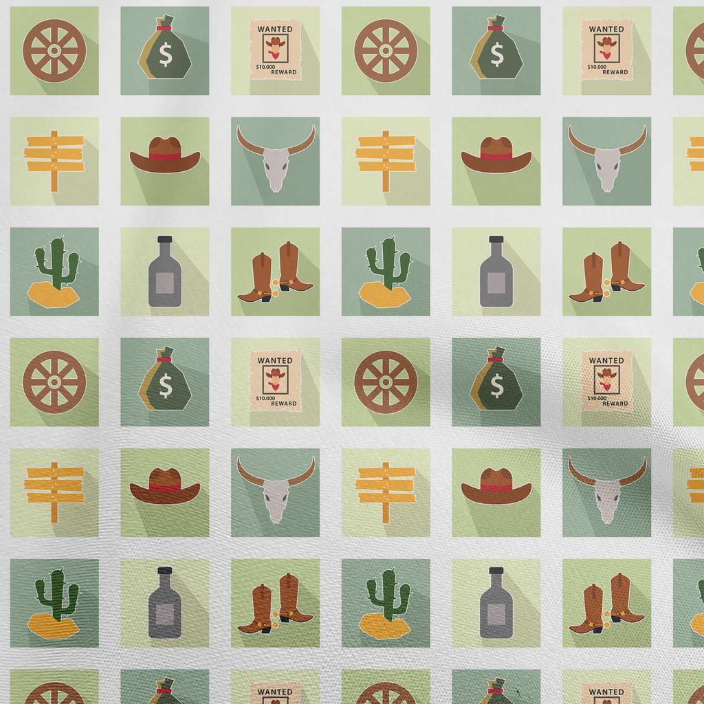 oneOone Bavlněný popelín Šedá látka Kovbojské šicí potřeby Potisk Šicí látka na metr 42 palců