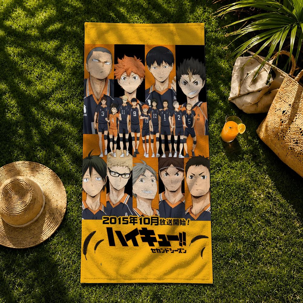 Anime H-Haikyuu!! Towel Towel beach towel, quick drying absorbent bath towel for Swim,Gym,Camping,Outdoor hot
