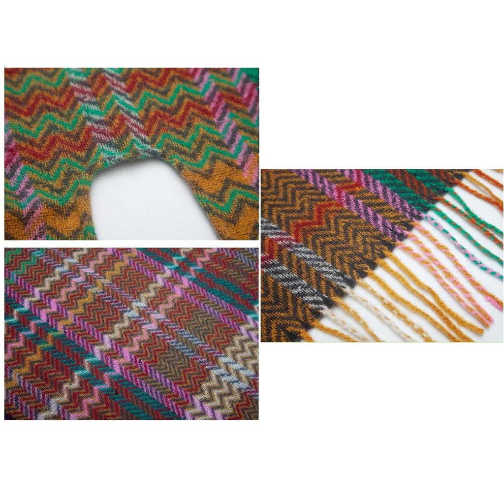 Knit Shawl Wrap for Women, Ladies Knitted Kimono with Fringe for Fall Winter, blanket shawl