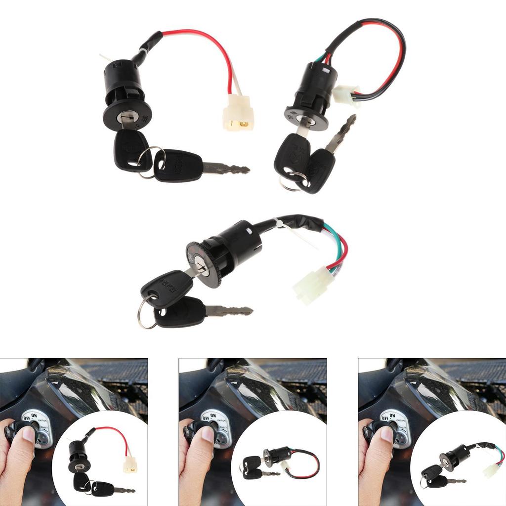 Cylinder Lock Ignition Switch for Scooter ATV with Key Starter Accessory