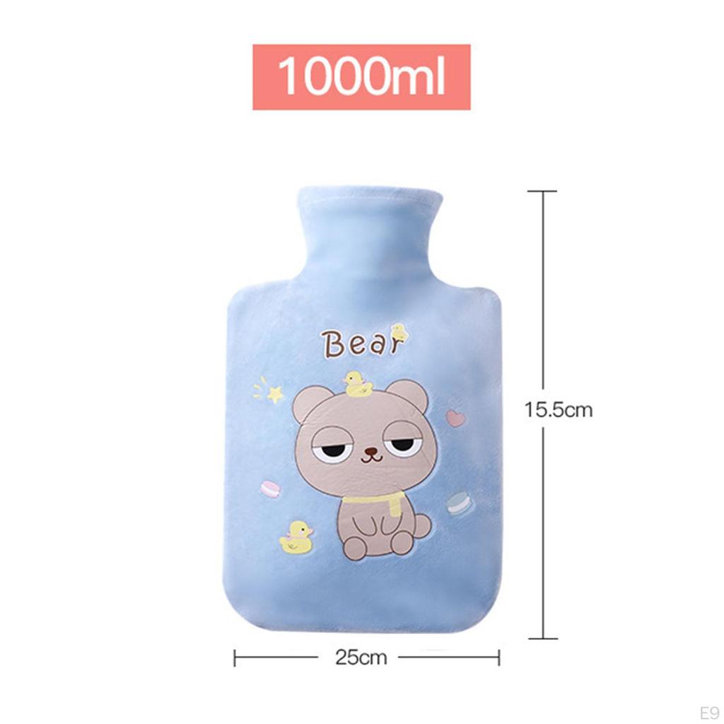 Cartoon Plush Water Bottle Bag, Leakproof Compress Filling Thickened Gift PVC Soft Bed