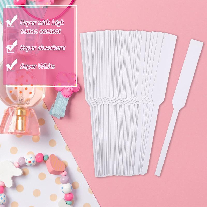 100Pcs Disposable White Perfume Test Strips - Multi-use Perfume Blotter Paper Strips for Essential Oils Fragrance Sampling