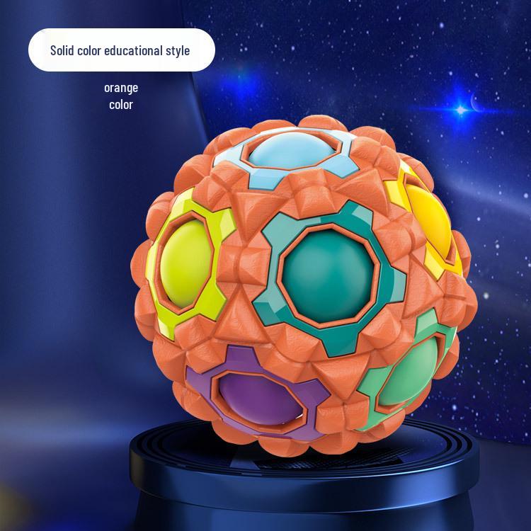 

Светящийся меняющий цвет массажный магический кубик-шар - вращающийся кончиками пальцев, фасциальный, декомпрессионный и для раннего развития, пальчиковый гироскоп.