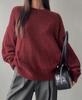 Simple Turtleneck Sweater Round Neck Sweater Solid Color Top