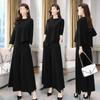 Chic Autumn Wide-Leg Pants Suit for Women: Slimming, Tummy-Tucking, Casual Two-Piece Set