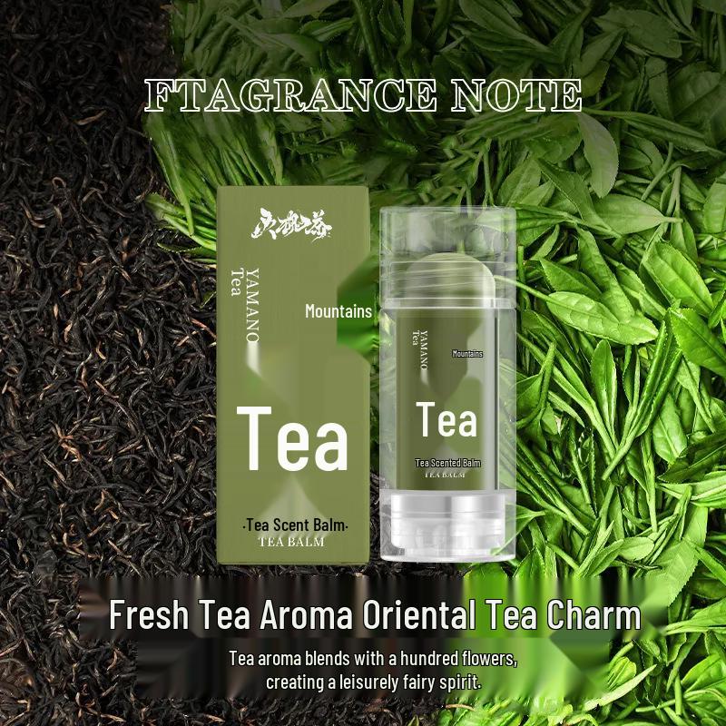 Soul Tea Forest Sandalwood Solid Perfume: Long-Lasting Light Fragrance for Women, Ideal Student Spring Festival Souvenir.