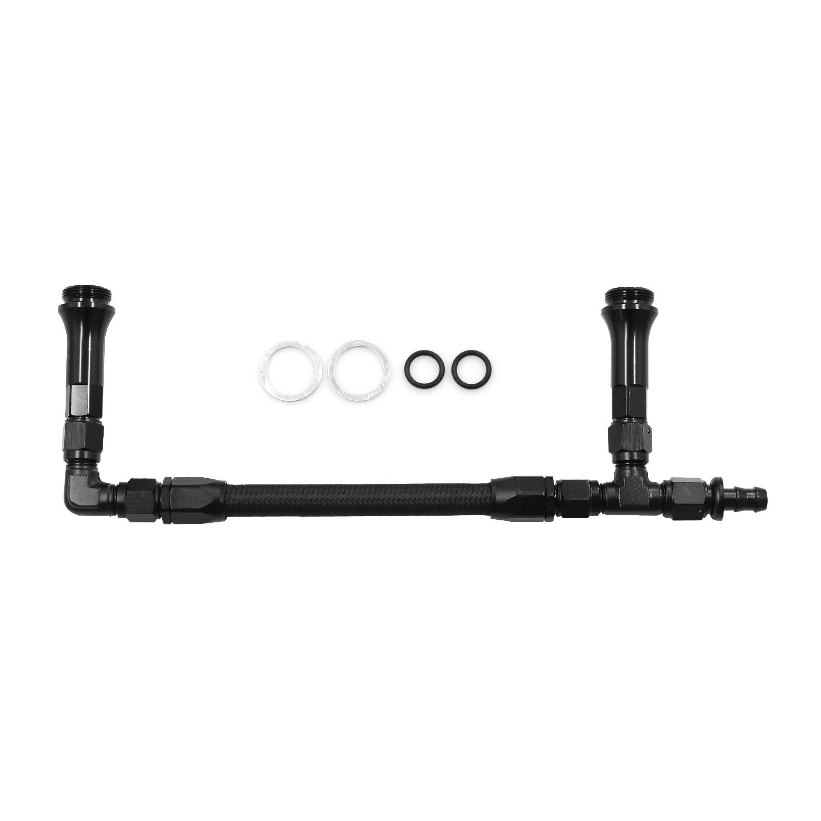 

Double Pump Aluminum Alloy Replacement Braided AN6 Dual Feed Carb Fuel Line for 4150 Holley Carburetor 7/8 -20 Thread чорний