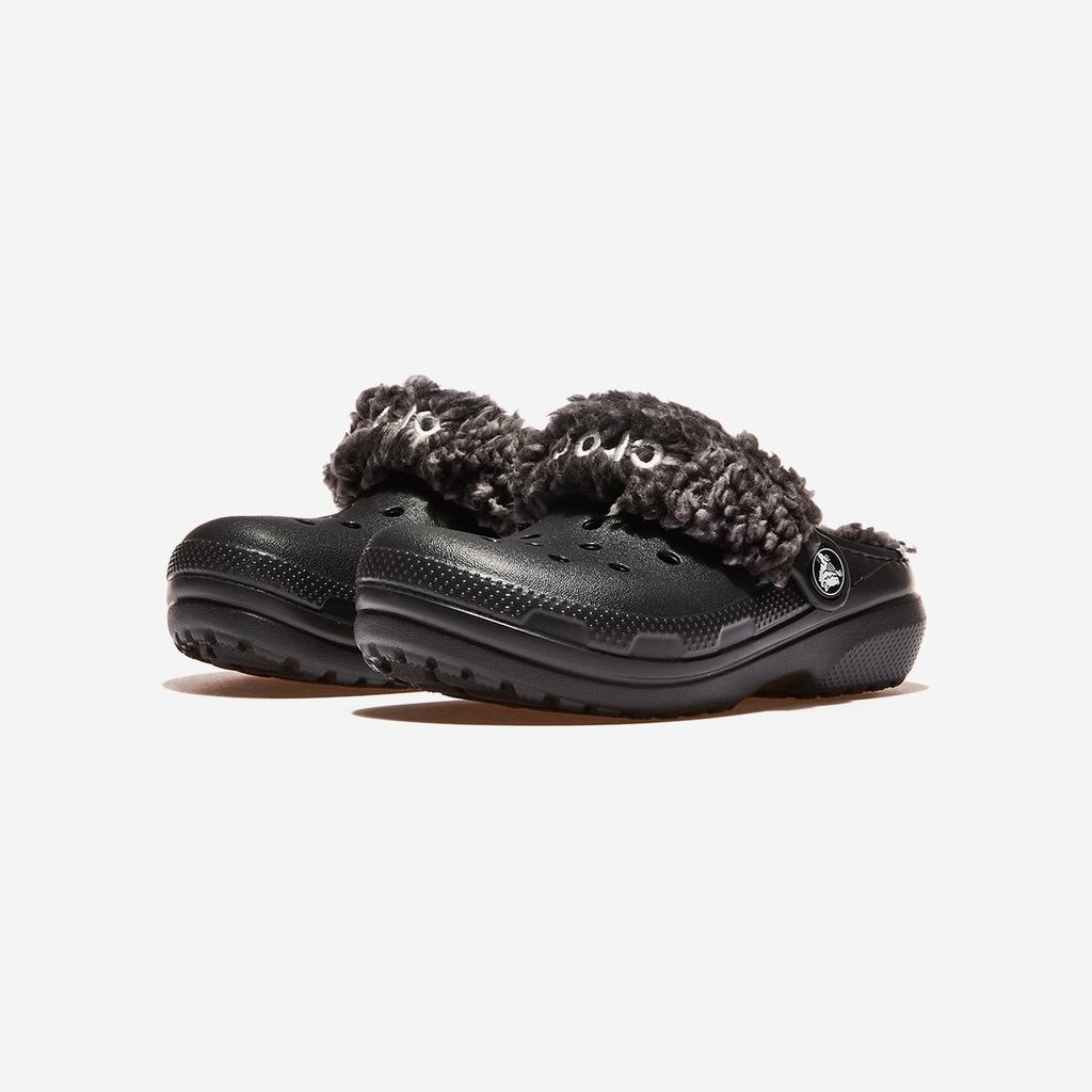 Crocs Classic Fleece Lined Clog Toddler [CRS212857-BLACK]