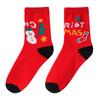 1/3 Paar Damen-Weihnachtssocken mit mittlerer Röhre, Lot glücklicher festlicher Baumwollsocken, Weihnachtsmann, Weihnachtsbaum