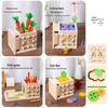 Children's Wooden Educational Toy: Radish Pulling, Bug Catching, Fishing, and Nail Board