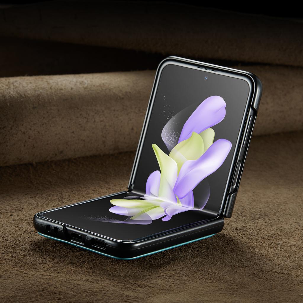 Luxury Non -Slip Leather Mobile Phone Case For Samsung Galaxy Z Flip4 Flip 4 Flip3 Flip 3 5g Non -Fingerprint Matte Cover