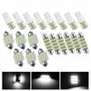 Car LED Combination Set 20PCS Roof Light T10 Width Indicator Light, Double Tip Reading Light, License Plate Light Indoor Light