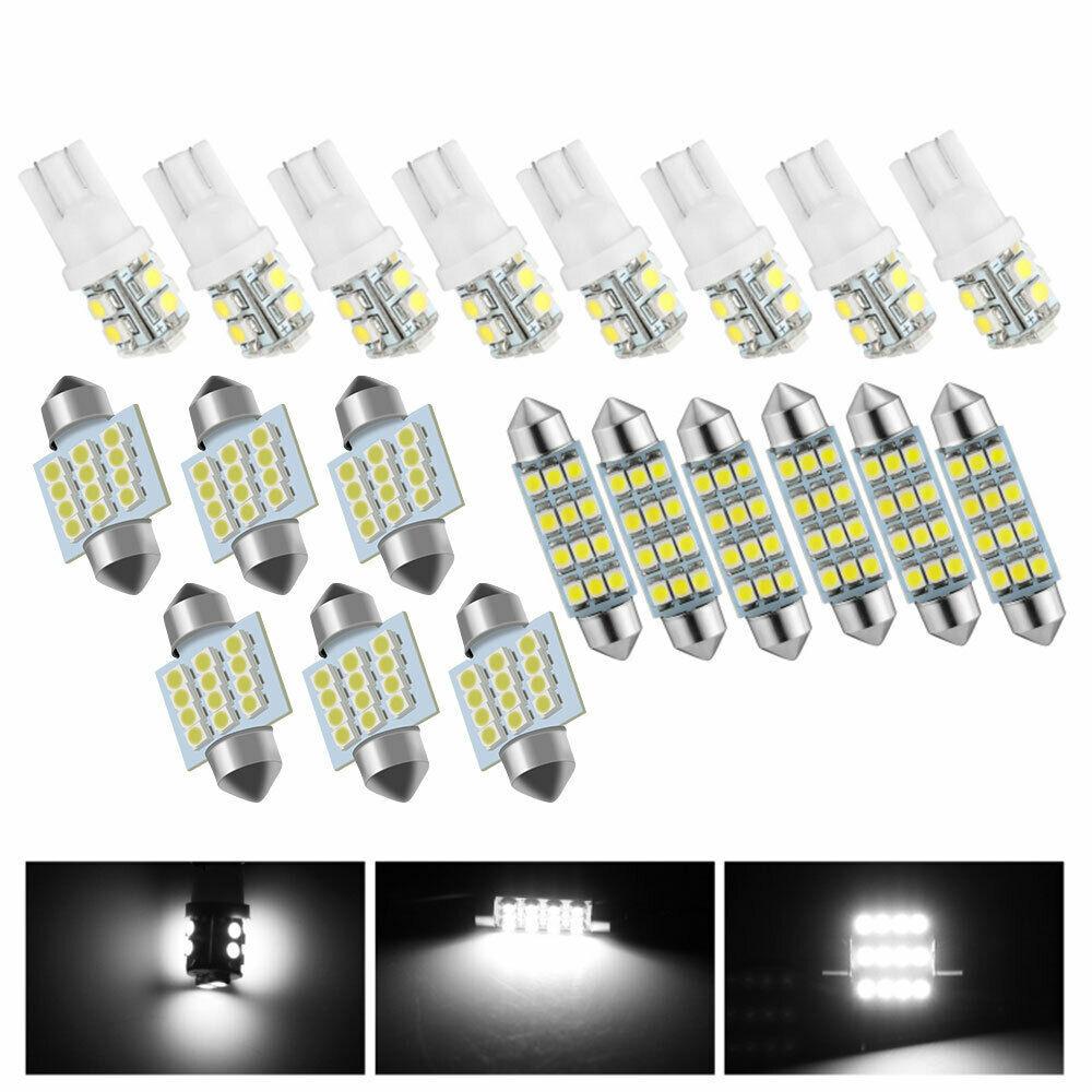Car LED Combination Set 20PCS Roof Light T10 Width Indicator Light, Double Tip Reading Light, License Plate Light Indoor Light