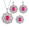 Jewelry Copper Bottom Gold-Plated Simulation Millennium Dragon Fruit Flower Set Main Stone 12-10M