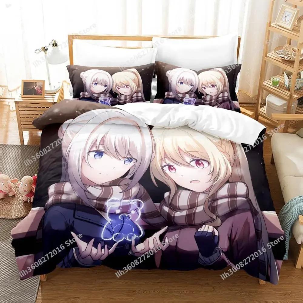 Madoka Magica Bedding Set Single Twin Full Queen King Size Bed Set Adult Kid Bedroom Duvet Cover Sets Anime Bed Sheet Set
