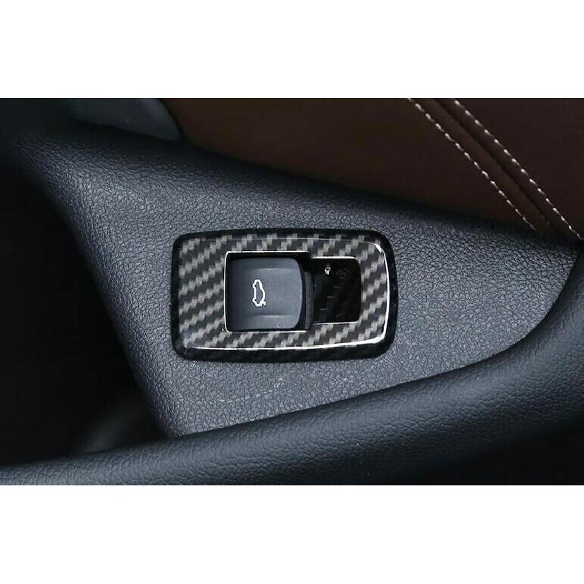 Carbon Fiber ABS Tailgate Rear Door Switch Cover Trim For BMW 5 Series 2018-