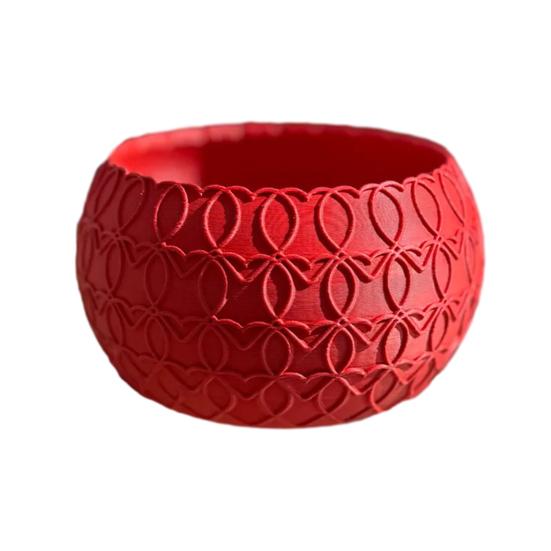 

Valentine s Day Heart Pattern Bowl 3D Printed Multi-purpose Candy Goodies Treats Sweets Storage Container Holiday Party Decoration Romantic Gift червоний