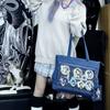 New Lee PVC Shoulder Bag Women's Dark Denim Blue/Light Denim Blue LE240111M