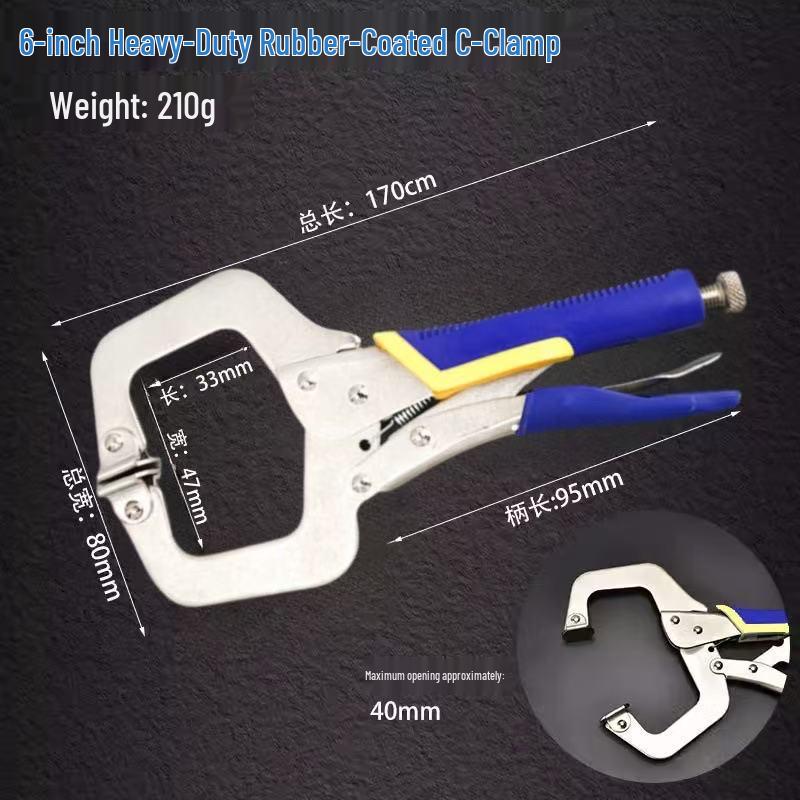Alicates Universales Multifunción: Apertura Grande, Cabeza Plana, Fijación Rápida para Carpintería y Alineación de Tuberías