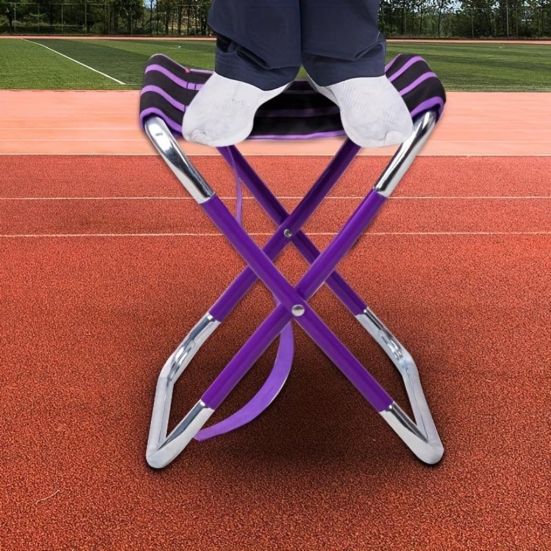 1PC Lightweight Aluminum Alloy Folding Stool Small Horse Tie Outdoor Portable Folding Small Bench Fishing Small Stool Ideal for Camping