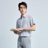 Lilang Men's Striped Short Sleeve Business Casual Shirt
