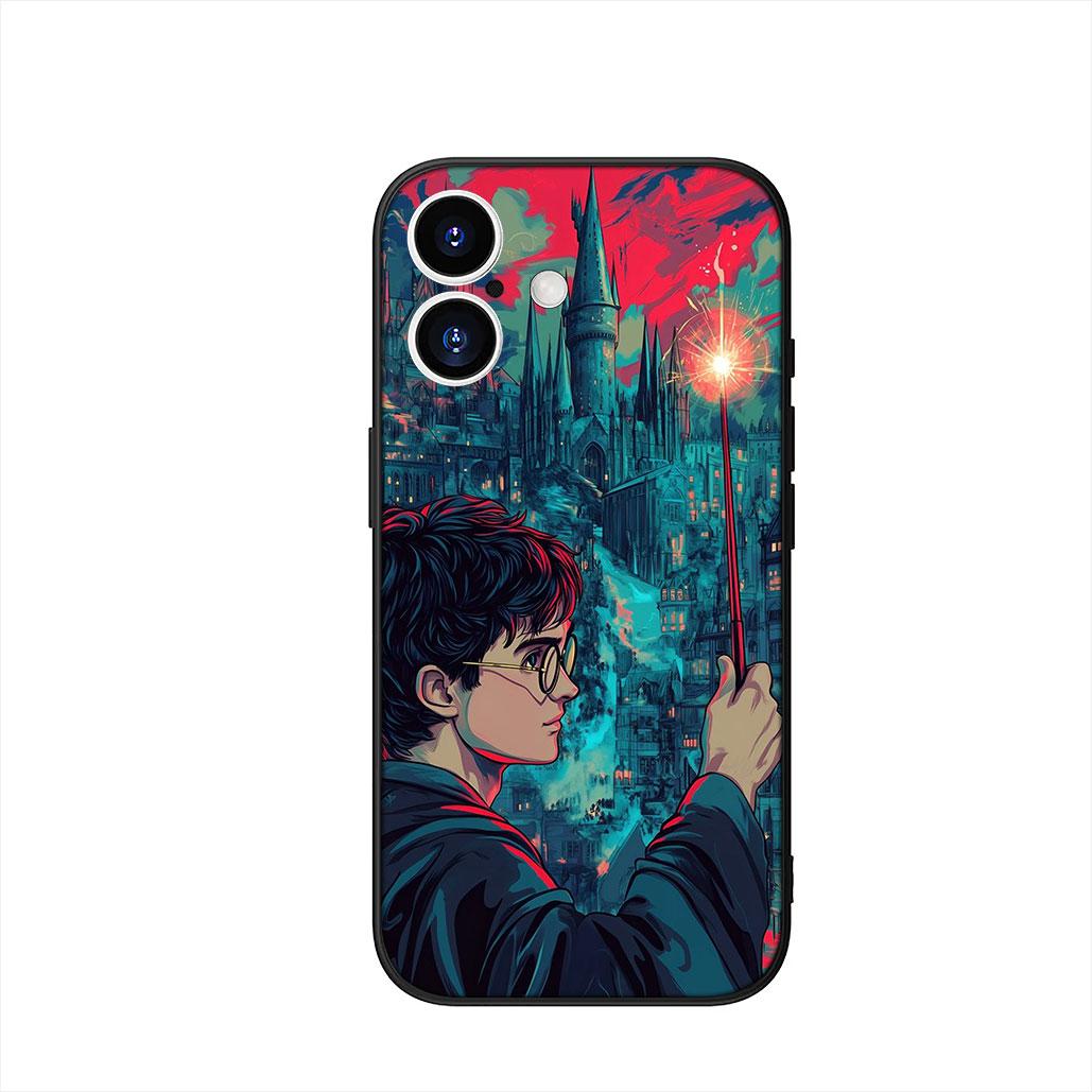 

Art Owl Harries Wand Potters Cover Phone Case for Apple iPhone 16 15 14 Plus 13 12 Mini 17 Pro Max + 16E Air 16+ ProMax iPhone 16 Pro Max