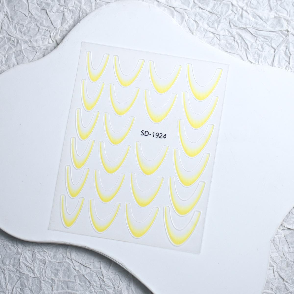 Ultra-Thin Gradient French Crescent Nail Stickers - Curved Smile Line Decals