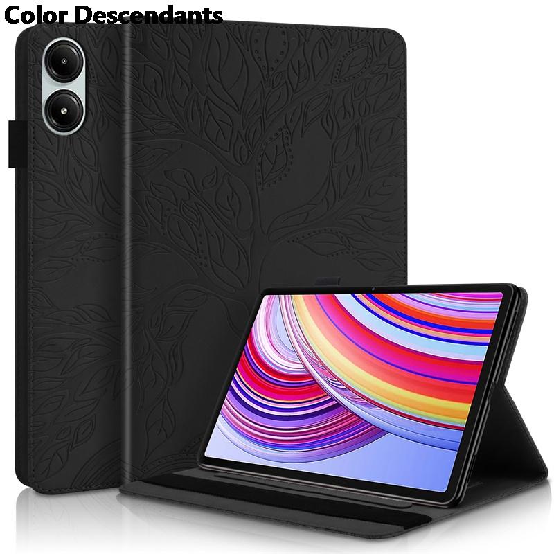 

Funda For Redmi Pad Pro Case 12.1 inch Emboss Tree PU Leather Flip Cover for Capa Poco Pad Xiaomi Redmi Pad Pro Case Coque 12.1 Redmi Pad Pro 12.1 чёрный