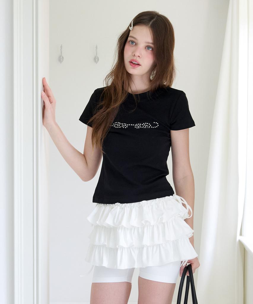Alkialka Ballet Layered Skort (Ivory)