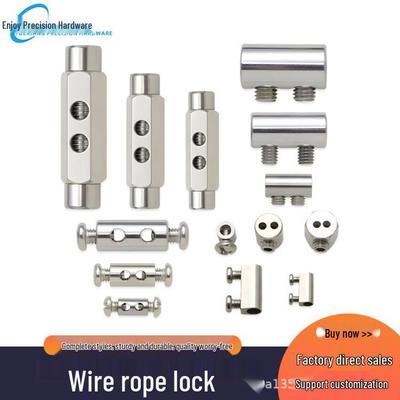 Adjustable Stainless Steel Double Hole Wire Rope Lock and Clamp