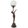 Juliana Light Lady Holding Arm Up Crackle Ball Shade