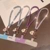 Handheld Glitter Rhinestone Phone Lanyard Hanging Cord Mobile Phone Chain  Phone Case Accessories