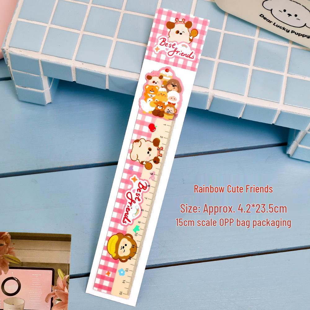 Cartoon Animal Magnetic Bookmark Ruler: A Cute Student Reading and Painting Gift 15cm