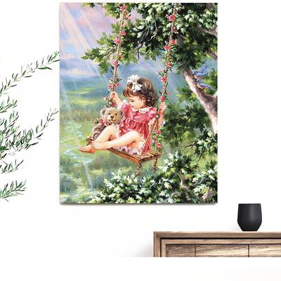 Diamond Child Embroidery Portrait Diamond Painting Full Round Rhinestone Pictures Art Home Decor