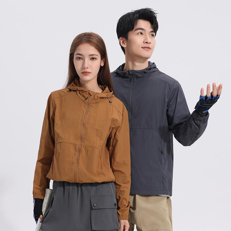 Spring and summer new anti-splashing technology sunscreen clothing women's UV protection UPF10 + original yarn light sports couple jacket