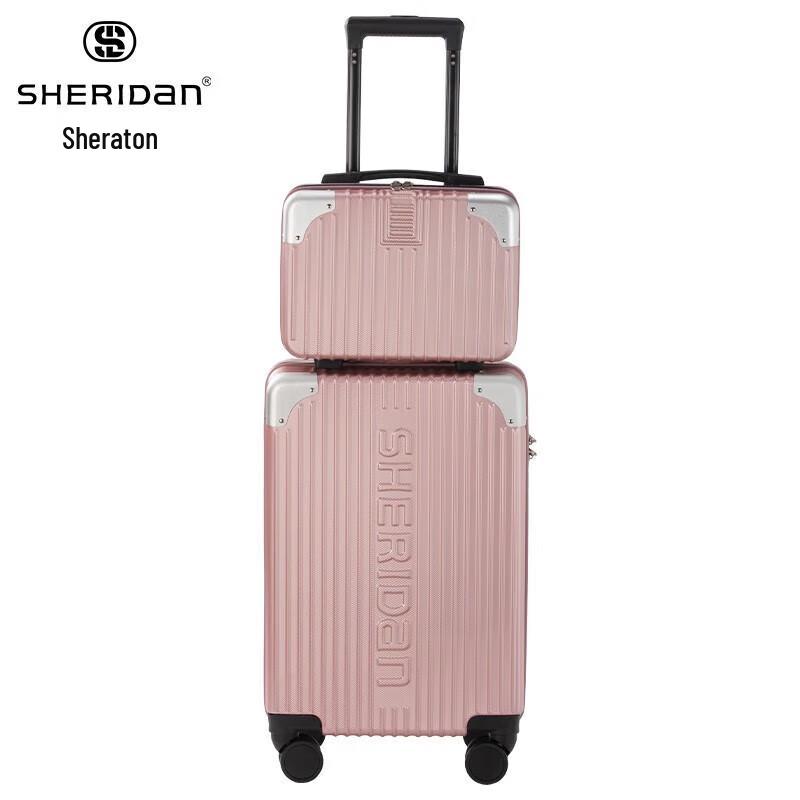 SHERIDAN SHX-2303 Модный дорожный чемодан-тележка для бизнеса и путешествий 20 inches розовый
