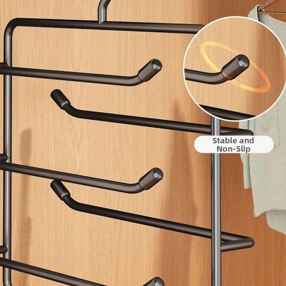 Iron Multi-Layer Trouser Racks Hanging Scarf Tie Rack Durable Pants Hangers  for Home