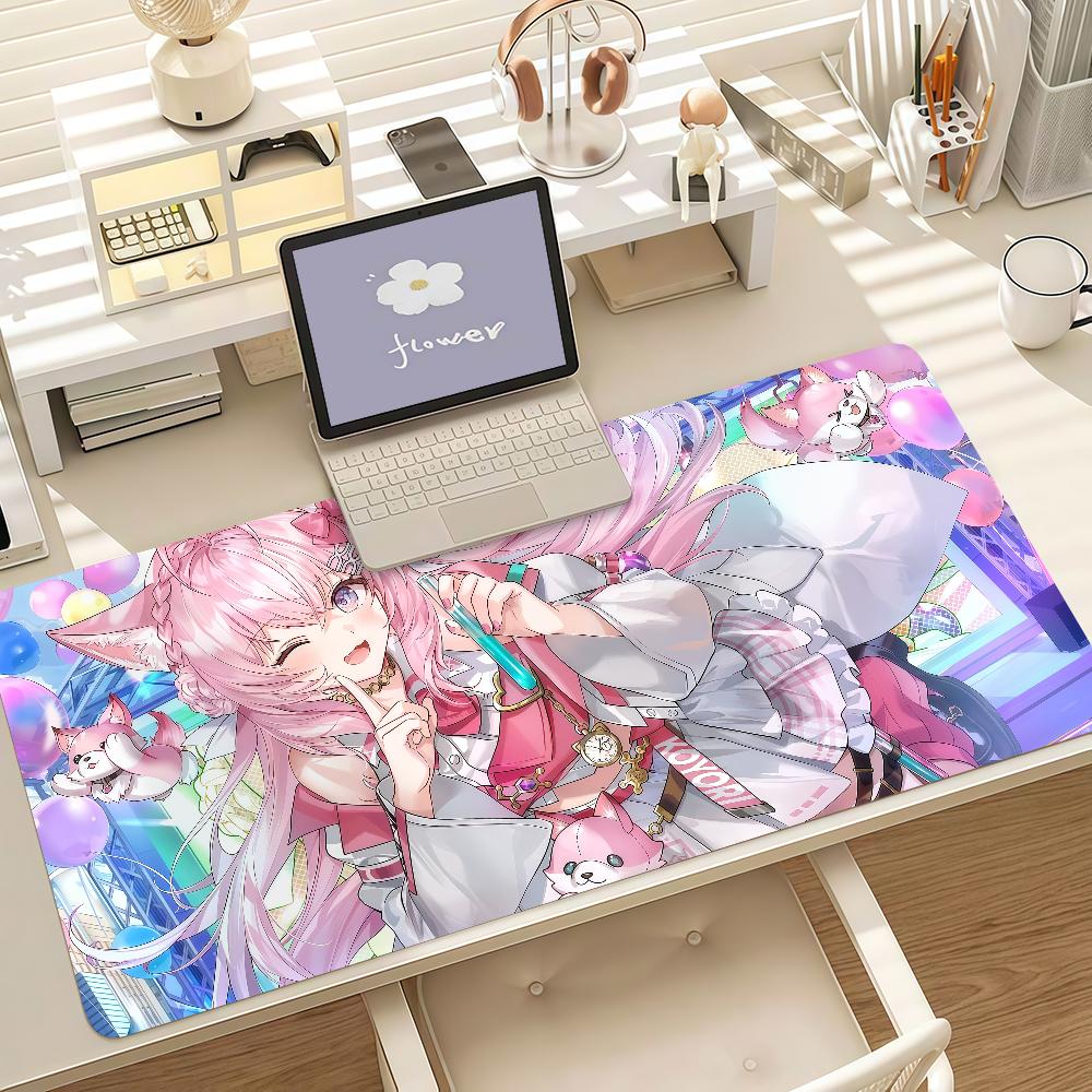 Virtual Idol Hakui Koyori Anime Gaming Mouse Pad Antislip Rubber Base Large Laptop Desk Mat For Office Home