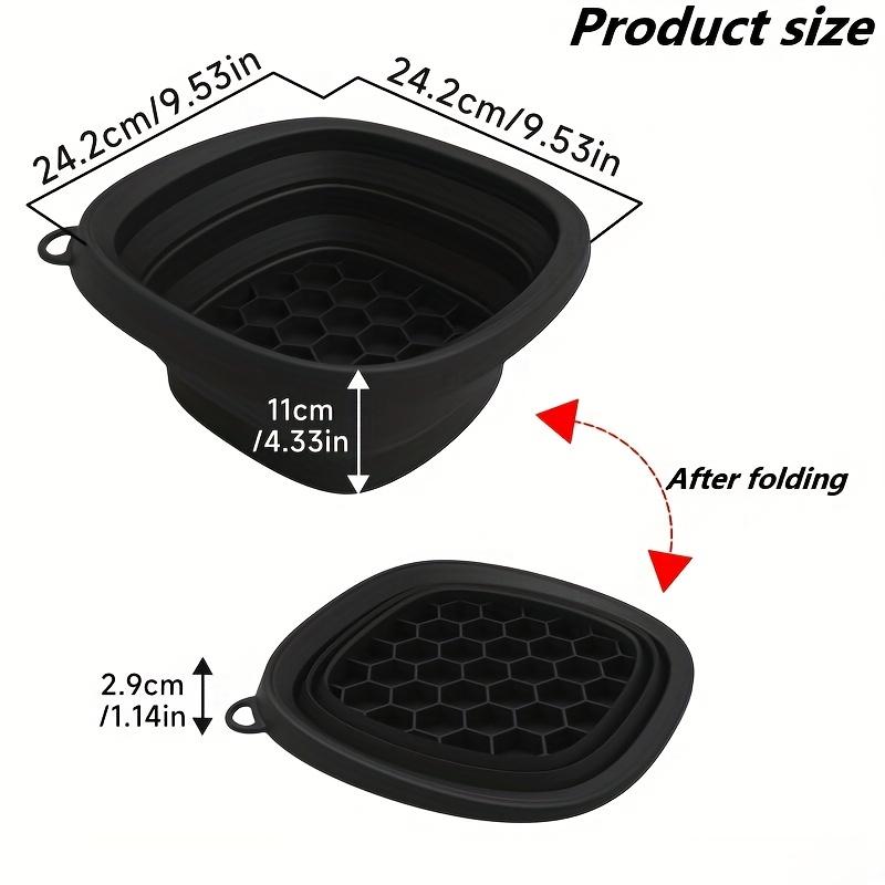Square Ice Face Basin with Detachable Ice Compartments - Foldable, Ergonomic 30° Design for Portable Skincare at Home