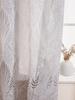 White GREY Embroidered European Style Thickened High-end Curtains for Bedroom Transparent Tulle for Living Room,Grommet Top,