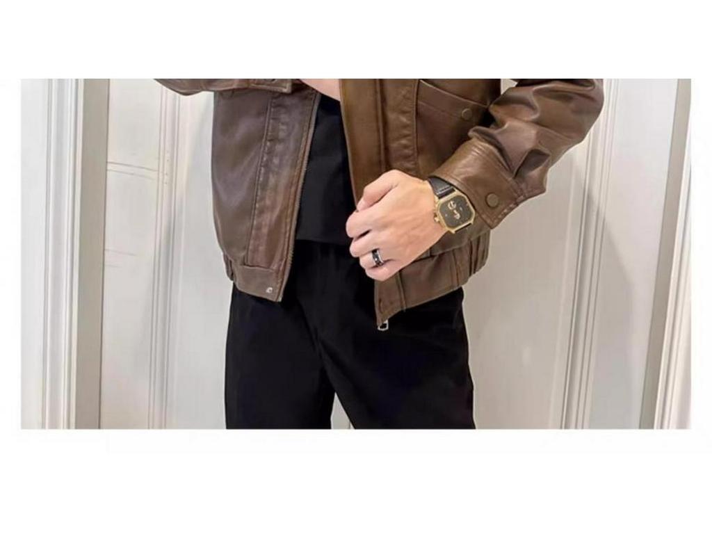 Melanoid Men's Trendy Heavyweight PU Leather Motorcycle Jacket 2025 - New Autumn Style