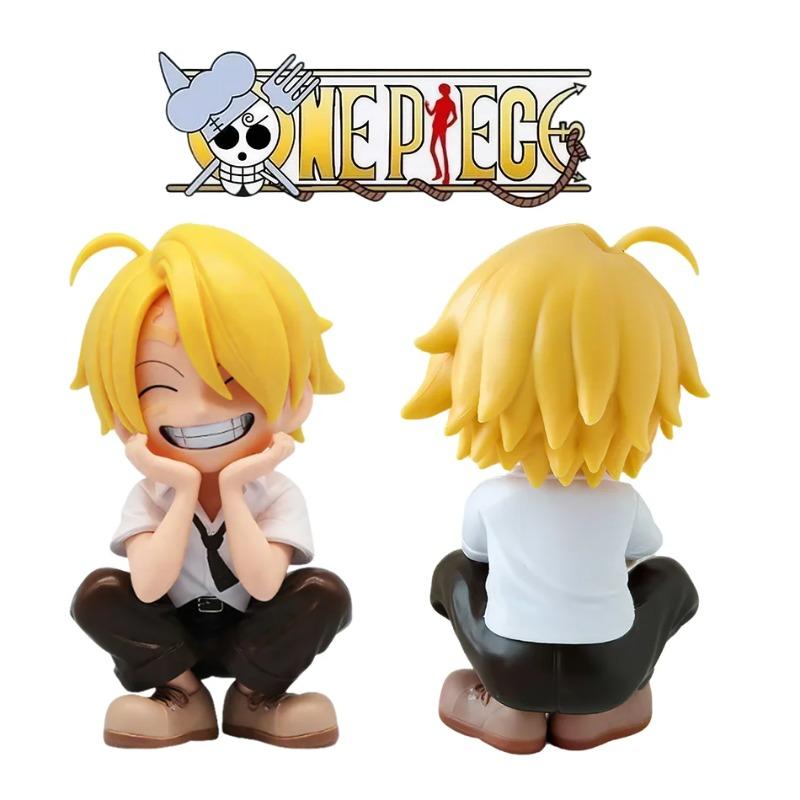 13cm Bandai Anime Figure One Piece Monkey Luffy Roronoa Zoro Kawaii Toys Figural Nendoroid Car Decoration Model Gift D Q PVC hot Kid Friendly