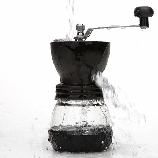 Manual Coffee Been Mill Stainless Steel Handle Coffee Grinder with Storage Glass Jar LS