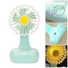 Summer Flower Desk Fan with Night Light Phone Holder 3-Speed Angle Adjustable Fan Rechargeable Office Bedroom Travel Personal Cooling