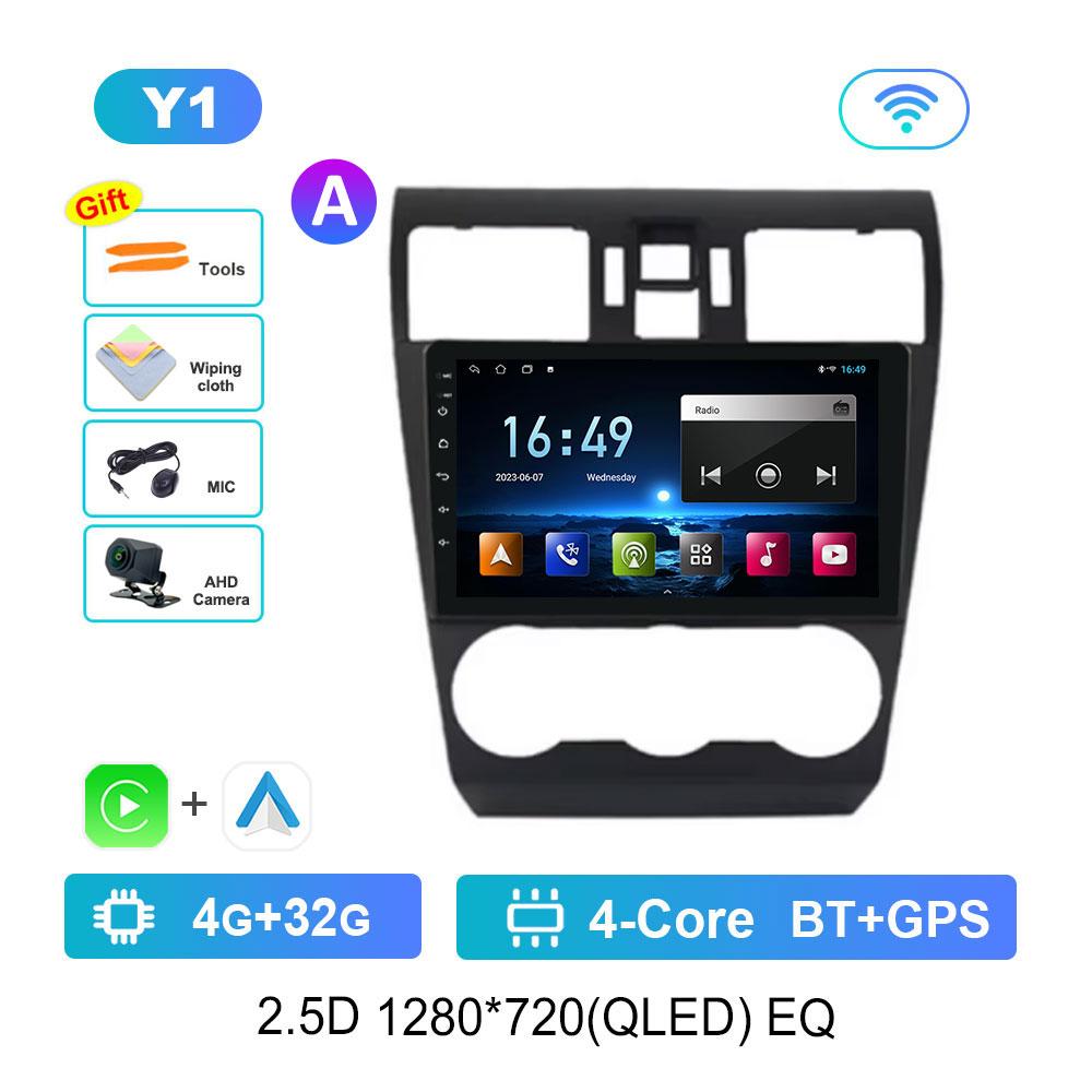 Android OS Navi GPS Car Radio Multimedia Player for Subaru Forester 4 SJ XV WRX 2012 - 2015 2018 DSP Stereo 4G QLED Screen WiFi