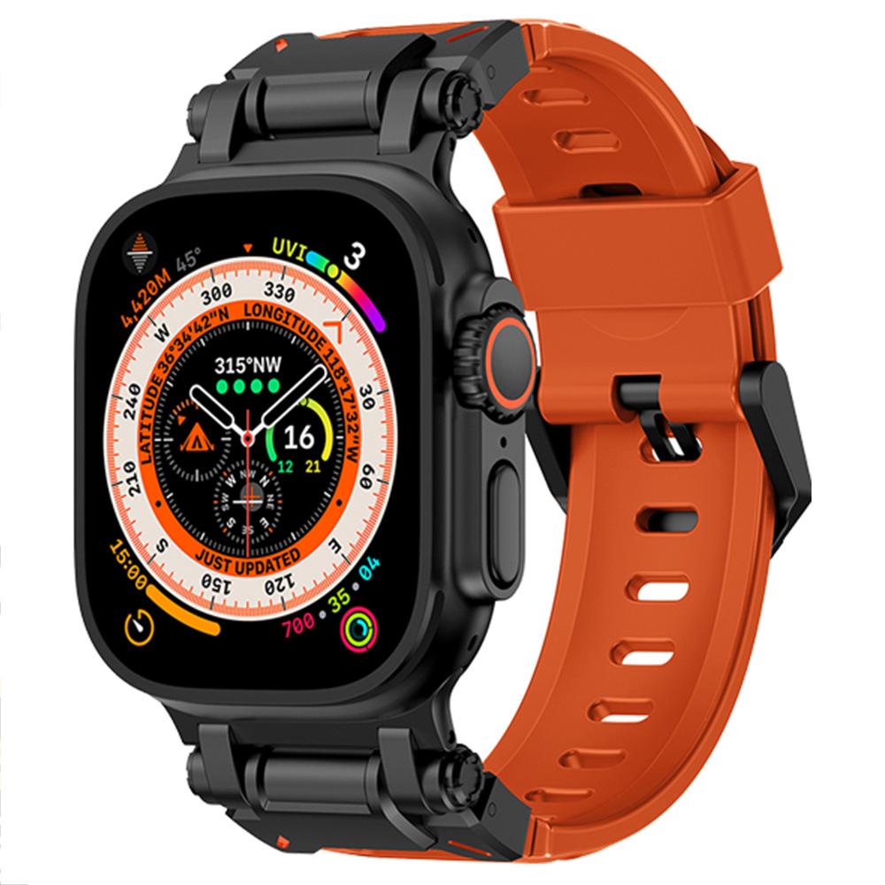 Compatible Silicone Explorer Band for Apple Watch Series 8, 9, and Ultra Models